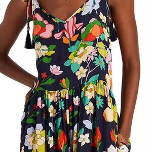 NWT Kate Spade Flower Bed Cover-up Romper Blazer Blu
